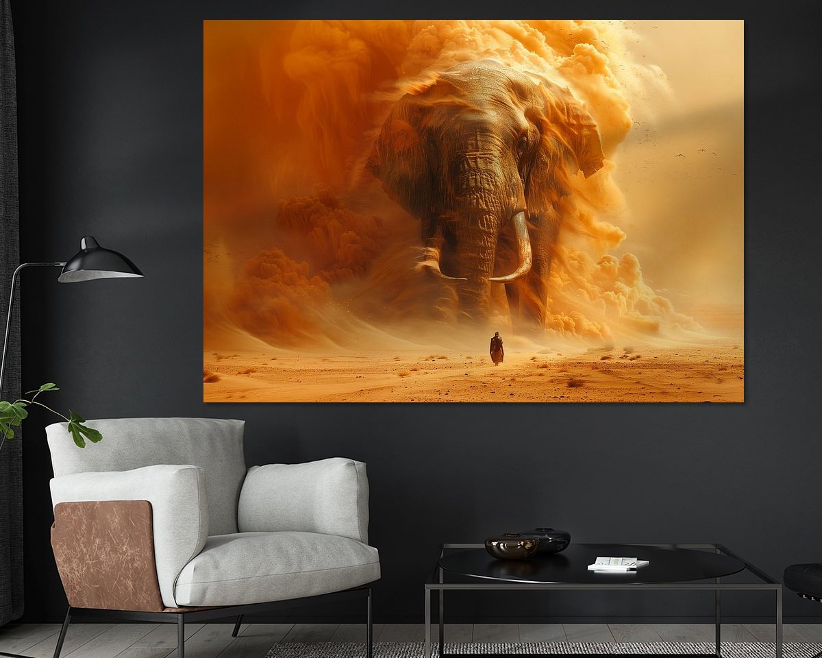 Voorbeeld van het werk in een kamer