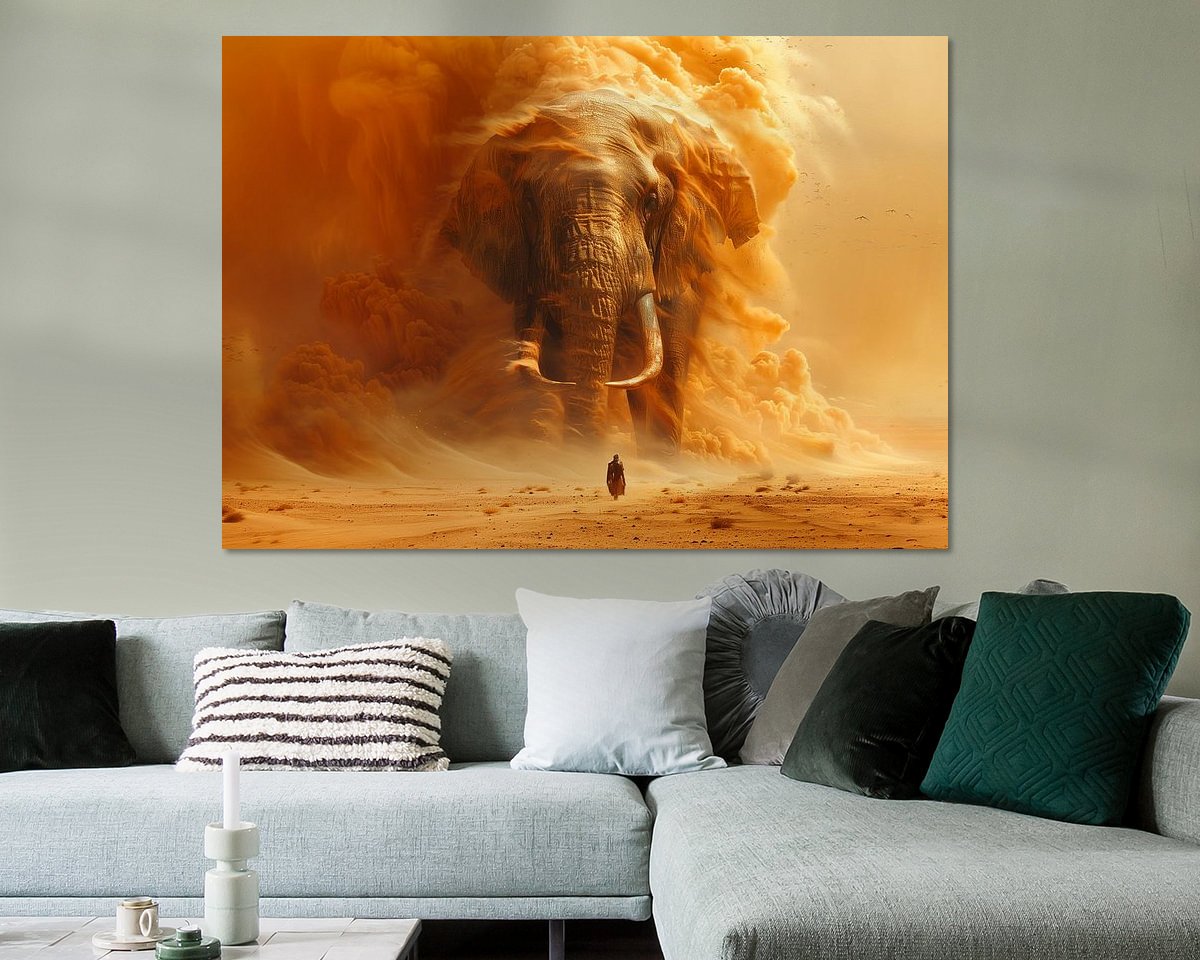 Voorbeeld van het werk in een kamer
