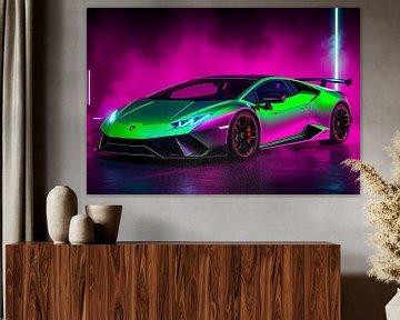 Lamborghini Huracán Klassiek Groen Neon van MIROKKU