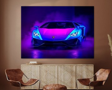 Lamborghini Klassiek Neon Voorkant van MIROKKU