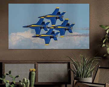 Blue Angels during Diamond Formation Pass. by Jaap van den Berg