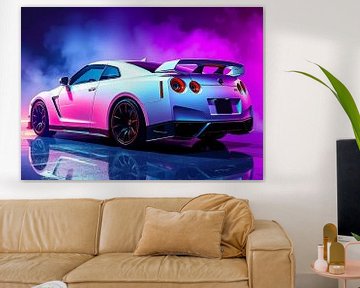 Nissan GT-R R35 Wit Neon van MIROKKU