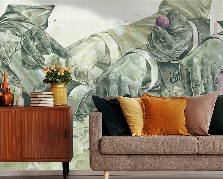 Voorbeeld van het werk in een kamer