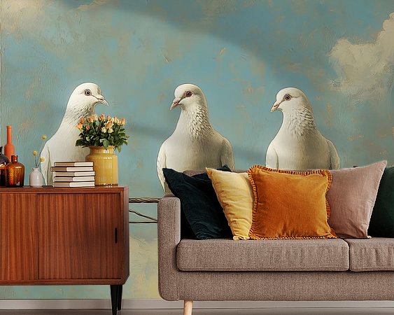 Voorbeeld van het werk in een kamer