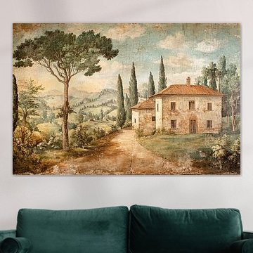 Fototapete mit einer italienischen Landschaft von Vlindertuin-Art