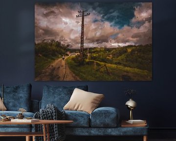 Sich in einer Landschaft unter Wolken verlieren