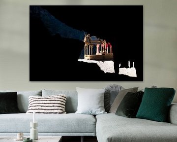 Hidden temple in secret cave by Piet Hein Schuijff