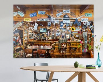 Vintage restaurant with bar in America by Inge van den Brande