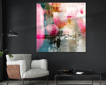 Mixed Art - Tulips Abstract