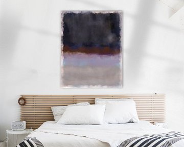 Zwart, bruin, lila, wit. Kleurenveldschilderij geïnspireerd door Mark Rothko. van Dina Dankers