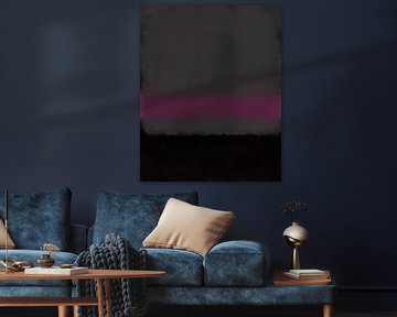 Grijs, paars, zwart. Kleurenveldschilderij geïnspireerd door Mark Rothko. van Dina Dankers