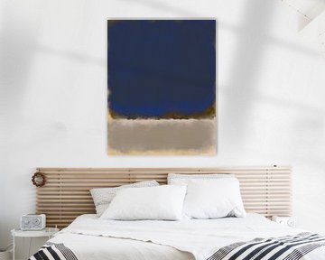 Blauw, bruin, wit. Kleurenveldschilderij geïnspireerd door Mark Rothko. van Dina Dankers