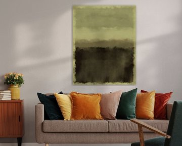 Warm grey and black. Abstract painting in neutral colors. by Dina Dankers