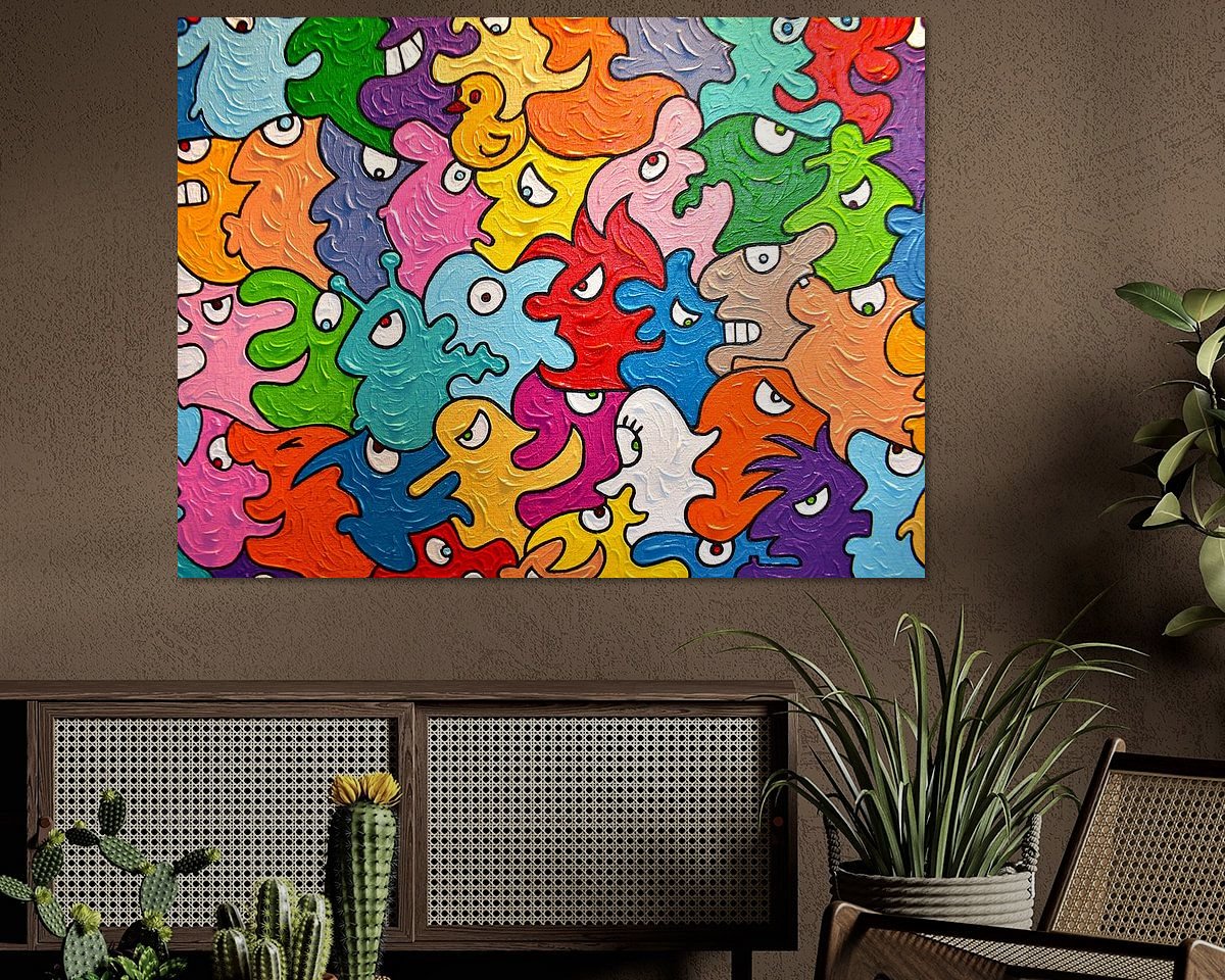 Voorbeeld van het werk in een kamer