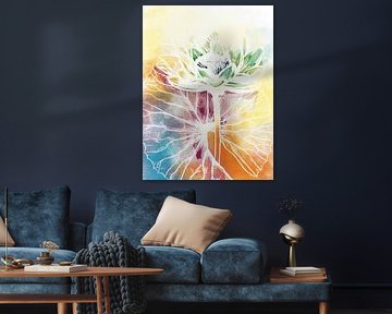 Kleurrijke lotus van Sara-Lena Möllenkamp