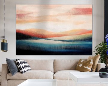 Kleurrijke Panorama in Golven en Lijnen van Studio BB
