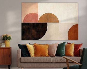 Modern Abstraction in Pink and Brown by Studio BB