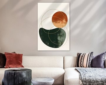 Organic Shapes in Green and Orange