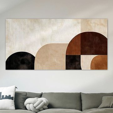 Geometrische Formen in warmem Braun