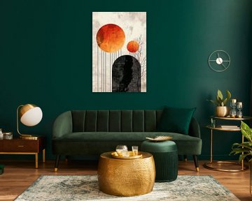 Geometrische Zonsondergang van Studio BB
