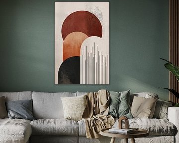 Geometrische Landschaft in Terrakotta ii