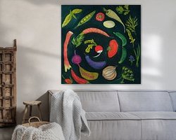 Voorbeeld van het werk in een kamer