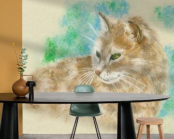 Portret van een tabby kat