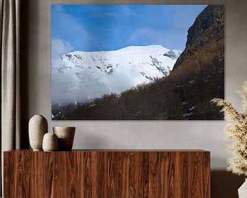 Noors hooggebergte, besneeuwde bergen en landschap van Martin Köbsch