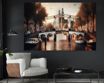 Witte Brug Amsterdam Nederland van Hendrik-Jan Kornelis