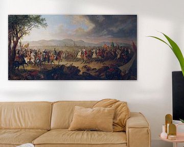 Johann Nepomuk Höchle, keizer Leopold I en koning Jan III. Sobieski voor Wenen in 1683 van Atelier Liesjes