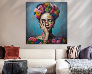 Mexican Floral Portrait van J.O. Han