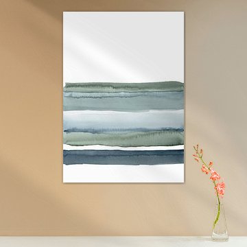 Aquarell blau-grün gestreift