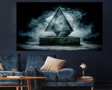 De paradox van geometrie - raadsels van steen van Klaus Tesching - Art-AI