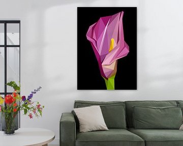 Abstracte paarse tulp Laagpolig van Yoga Art 15