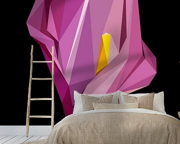 Abstract Purple Tulip Low Poly by Yoga Art 15
