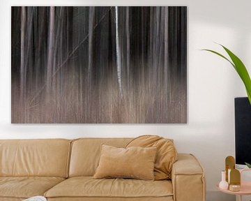 Mouvement abstrait dans la forêt sur Silvia Thiel