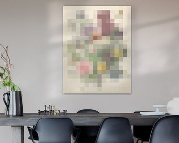 Een abstract boeket bloemen van Lida Bruinen