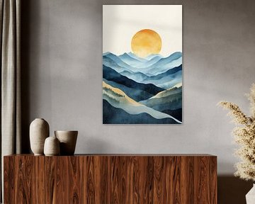 Blauwe Bergketen van Studio BB