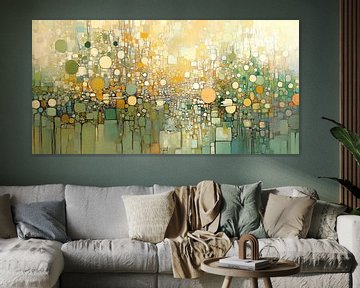 Lichtreflecties in Goud en Groen van Studio BB