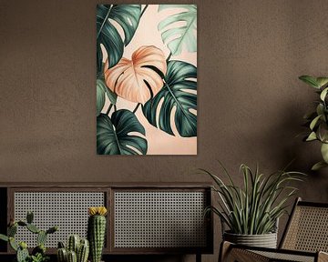 Tropische Monsterabladeren iii van Studio BB