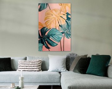 Monstera in Pastel van Studio BB