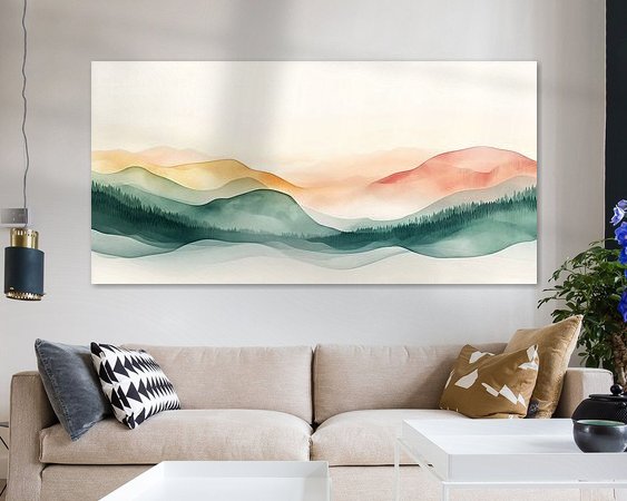 Voorbeeld van het werk in een kamer