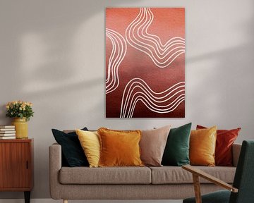 Timeless - abstraktes Muster altrosa/koralle/lachs von Atelier Nadine