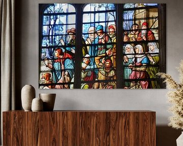 Notre Dame in Epine, stained glass windows van Jan Fritz