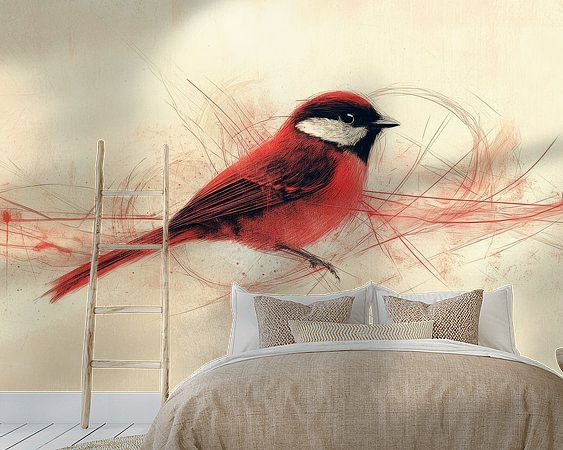 Voorbeeld van het werk in een kamer