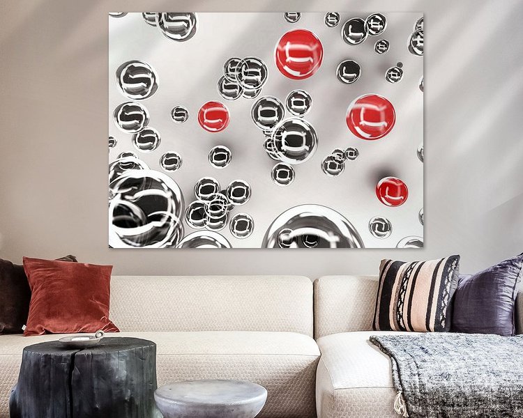 Voorbeeld van het werk in een kamer