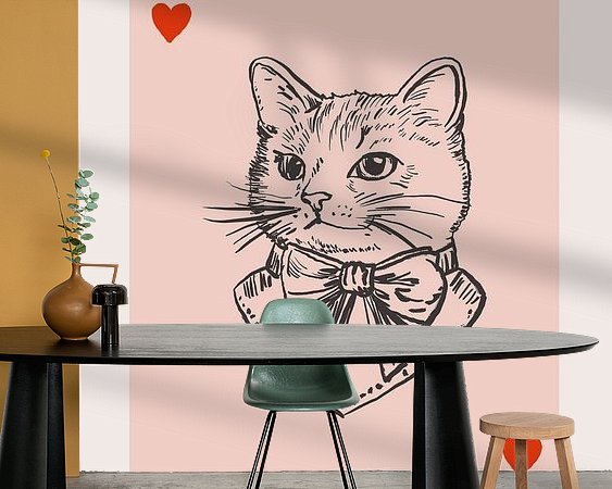 Voorbeeld van het werk in een kamer