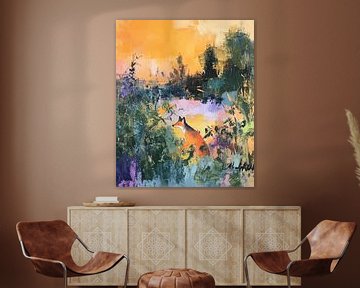 Vos met bloemen van Dream Drip