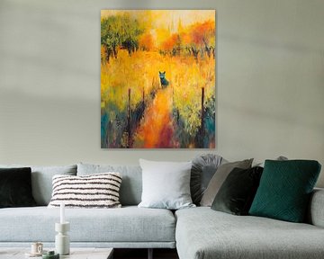 Kleine vos in het veld van Dream Drip