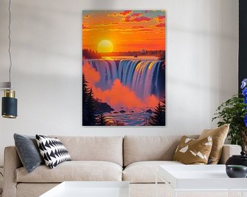 Niagara watervallen zonsondergang van MIROKKU